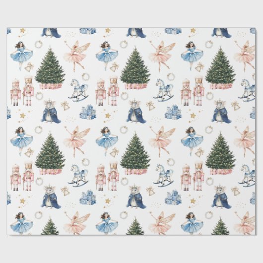 Nutkraker Kerstmis Cadeaupapier (Vlak)