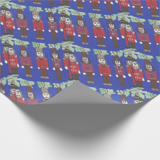 Nutkraker Kerstmis Cadeaupapier (Hoek)