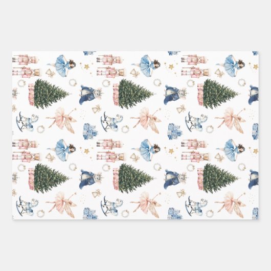 Nutkraker Kerstmis Inpakpapier Vel (Voorkant)