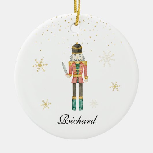 Nutkraker Kerstmis Keramisch Ornament (Voorkant)