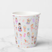 Nutkraker Kerstmis Papieren Bekers (Achterkant)