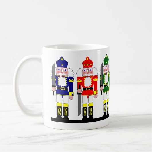 Nutkraker Kerstmis, speciaal gepersonaliseerd Koffiemok (Links)