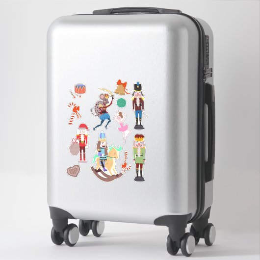 Nutkraker Kerstmis Sticker (Koffer)