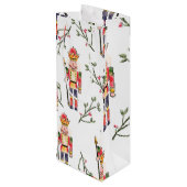 Nutkraker Kerstmis Wijn Cadeautas (Achterkant Gekanteld)