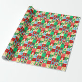 Nutkraker kerstpapier cadeaupapier (Uitgerold)