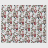 Nutkraker kerstpapier voor kinderen cadeaupapier (Vlak)