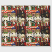 Nutkraker kerstsoldaten cadeaupapier (Vlak)