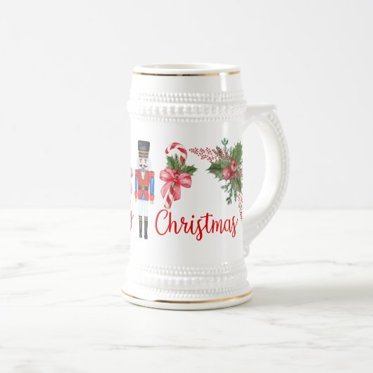 Nutkraker Kerststein Bierpul (Voorkant rechts)