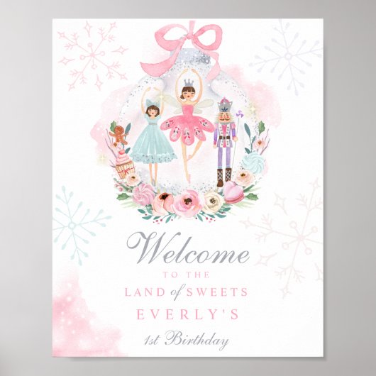 Nutkraker Land Sweet Birthday Party Welcome Poster (Voorkant)
