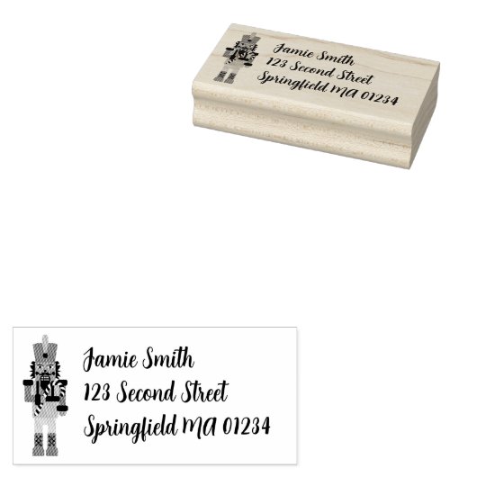 Nutkraker met snoepriet 	rubberstempel (Gestempeld)