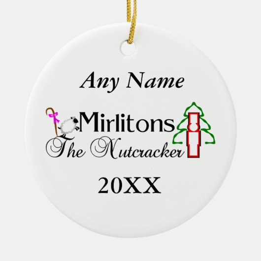Nutkraker Mirlitons Keramisch Ornament (Voorkant)