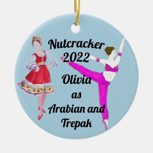Nutkraker Ornament- Arabisch en Trepak Ceramic C. Keramisch Ornament (Voorkant)