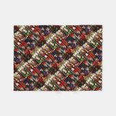 Nutkraker Soldaten Kerstmis Fleece Deken (Voorkant (Horizontaal))