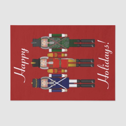 Nutkraker Trio-Red-Tissue Wrapping Paper Tissuepapier (Voorkant)