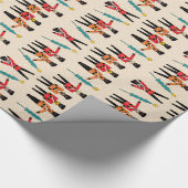 Nutkrakers dansend omslagpapier cadeaupapier (Hoek)