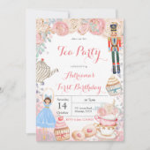 NutkrakerTea Party Sweets Birthday Invitation Kaart (Voorkant)