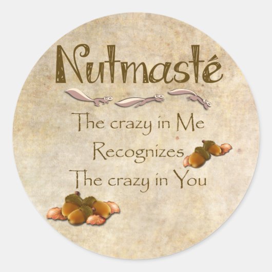 Nutmaste Ronde Sticker (Voorkant)