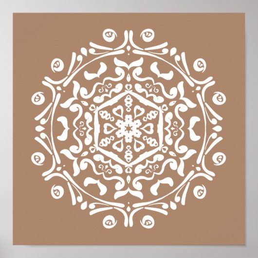 Nutmeg Mandala Poster (Voorkant)