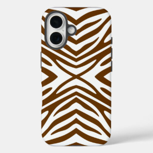 Nutmeg Neutrale Zebra iPhone 16 Hoesje