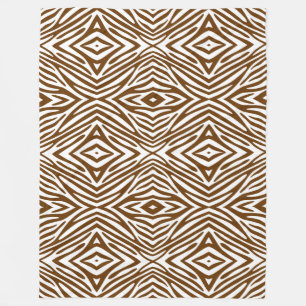 Nutmeg Neutrale Zebra Fleece Deken