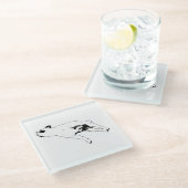 Nutmeg Pause Glazen Onderzetter (Schuin)