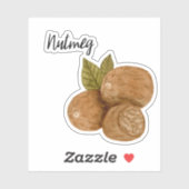 Nutmeg Spice Jar Sticker (Vel)