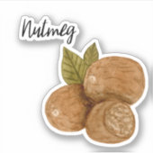 Nutmeg Spice Jar Sticker (Voorkant)
