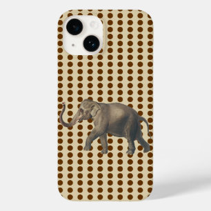 Nutmeg Spice Moods Stippen met olifant Case-Mate iPhone 14 Hoesje