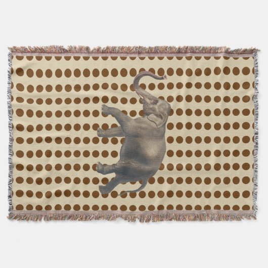 Nutmeg Spice Moods Stippen met olifant Deken (Voorkant)