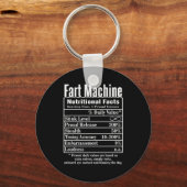 Nutrion Facts Fart Machine Dad Jokes Funny Farting Sleutelhanger (Voorkant)