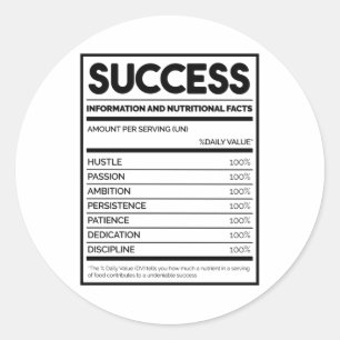 Nutritionele feiten ronde sticker