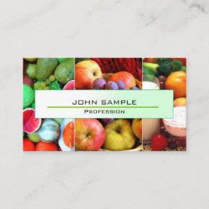 Nutritionist Healthy Life Colorful Fruits Visitekaartje