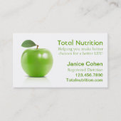 Nutritionist met Apple Visitekaartje (Voorkant)