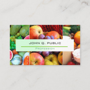 Nutritionist Modern Colorful Fruits Visitekaartje