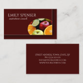 Nutritionist Nutrition Coach Visitekaartje (Voorkant / Achterkant)