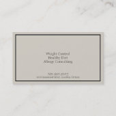 Nutritionistisch Visitekaartje - Classy Beige & Bl (Achterkant)