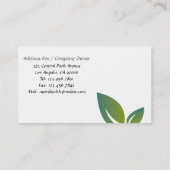 Nutritionniste - cartes de visite (Dos)