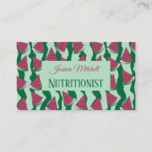 Nutritionniste | Cartes de visite Motifs de pastèq (Devant)