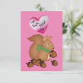 Nuts À propos de vous Valentine Squirrel Carte enf (Debout devant)