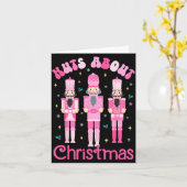 Nuts About Christmas Nutcracker Funny Christmas Kaart (Gele Bloem)
