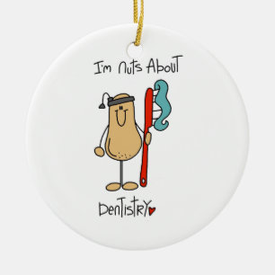 Nuts about Dentistry T-shirts en Gifts Keramisch Ornament