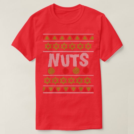 Nuts Chestnoten Funny Matching Couples Ugly Christ T-shirt (Design voorkant)