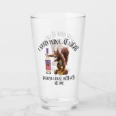 Nuts de hele dag - Funny Squirrel Wine Drinker Glas (Voorkant)