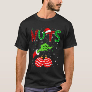 Nuts Kerstmis Kerstman Santa Mannen Vrouwen Volwas T-shirt