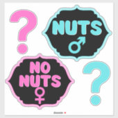 Nuts ou pas de noix rose|Bleu Sticker de révélatio (Feuille)