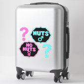 Nuts ou pas de noix rose|Bleu Sticker de révélatio (Sur valise)