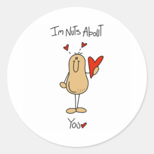 Nuts over jou ronde sticker