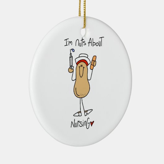 Nuts Over Nursing T-shirts en geschenken Keramisch Ornament (Rechts)