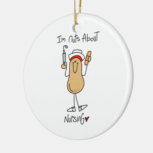 Nuts Over Nursing T-shirts en geschenken Keramisch Ornament (Links)