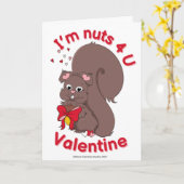 Nuts pour vous Carte Saint Valentin (Fleur jaune)